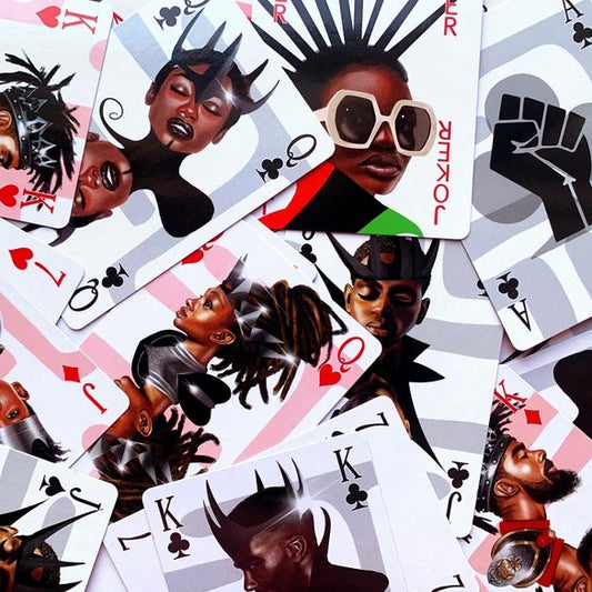 Black Cards: Black Kings & Queens Playing Cards