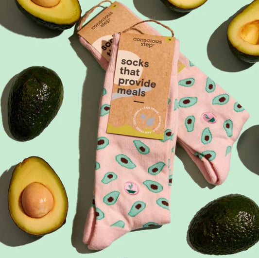 Conscious Step: Socks that Provide Meals (Avocado)