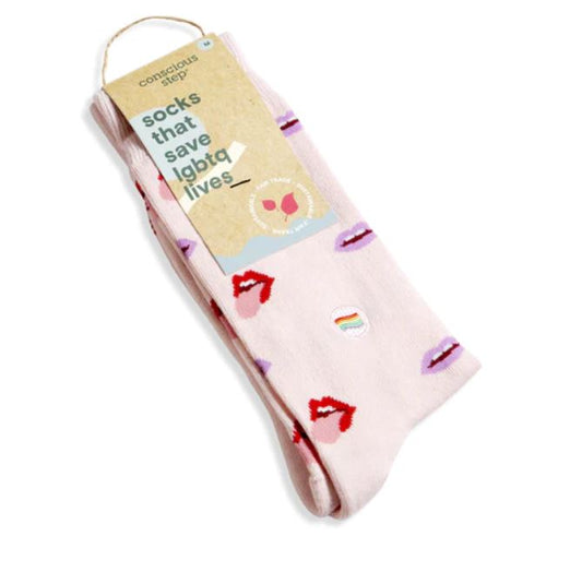 Conscious Step: Socks that Save LGBTQ Lives (Light Pink)
