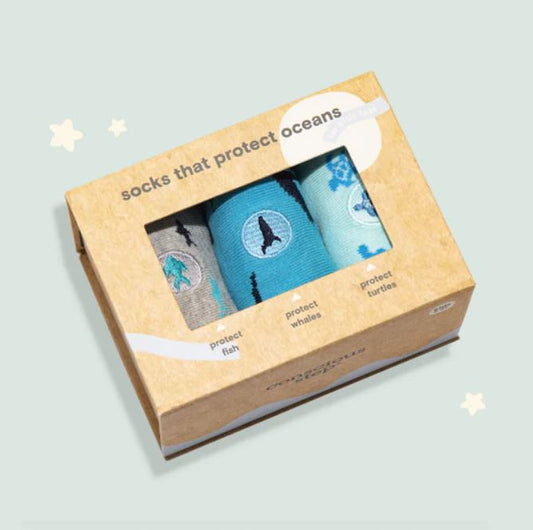 Conscious Step: Kid Socks that Protect Oceans (Gift Box Set)