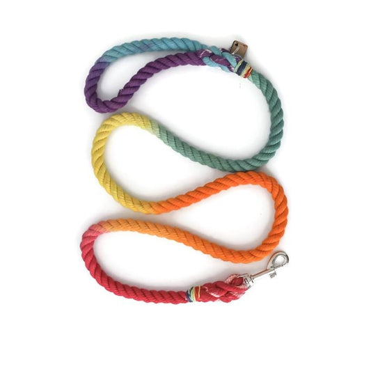 Kal's Canine Creative: Rainbow Rope Dog Leash