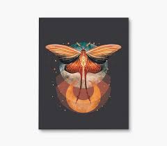 Denik: Cosmic Moth Classic Layflat Notebook