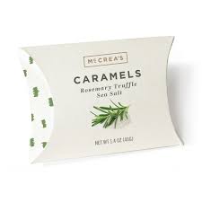 McCrea's Caramels: Rosemary Truffle Sea Salt Pillow Box (1.4oz)