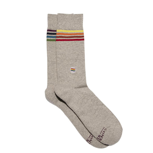 Conscious Step: Socks that Save LGBTQ Lives (Proud Stripes)