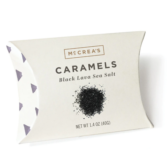 McCrea's Caramels: Black Lava Sea Salt Pillow Box (1.4oz)